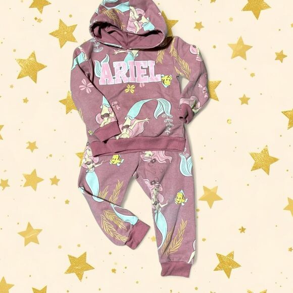 2T Disney Princess Ariel Hoodie Jogger Set - Picture 1 of 3